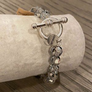 New Authentic Chan Luu Swarovski Crystal Toggle Stretch Bracelet